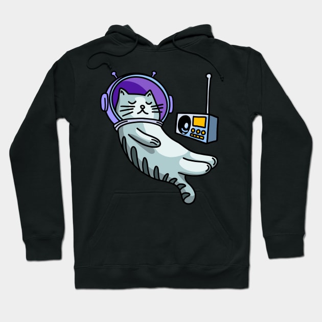 Astronaut Cat Hoodie by CyberpunkTees